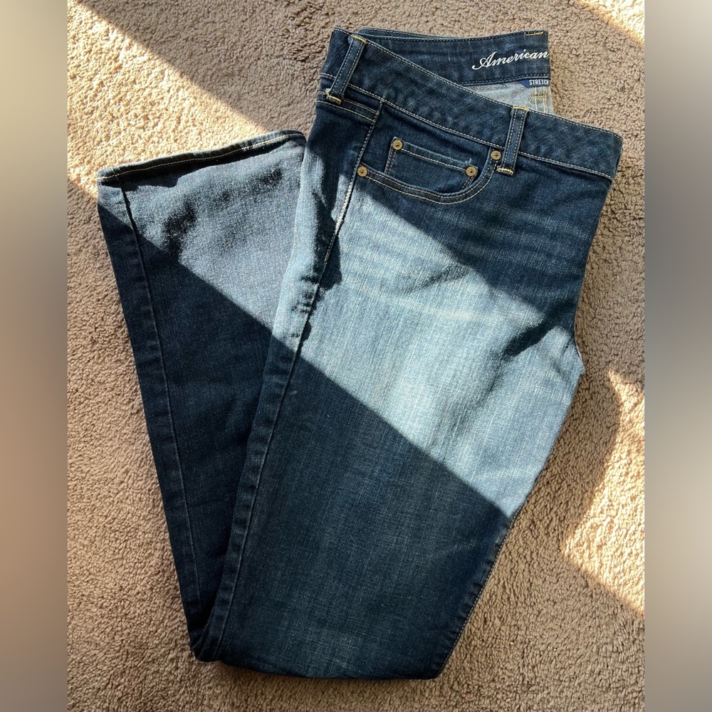 American Eagle Outfitters Women's Dark Wash Stretch Boot Cut Jeans ⭐️